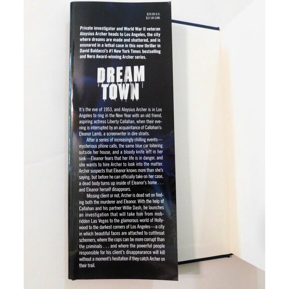 Dream Town by David Baldacci 1st Edition 2022 An Archer Novel Hardback Jacket - Picture 3 of 5